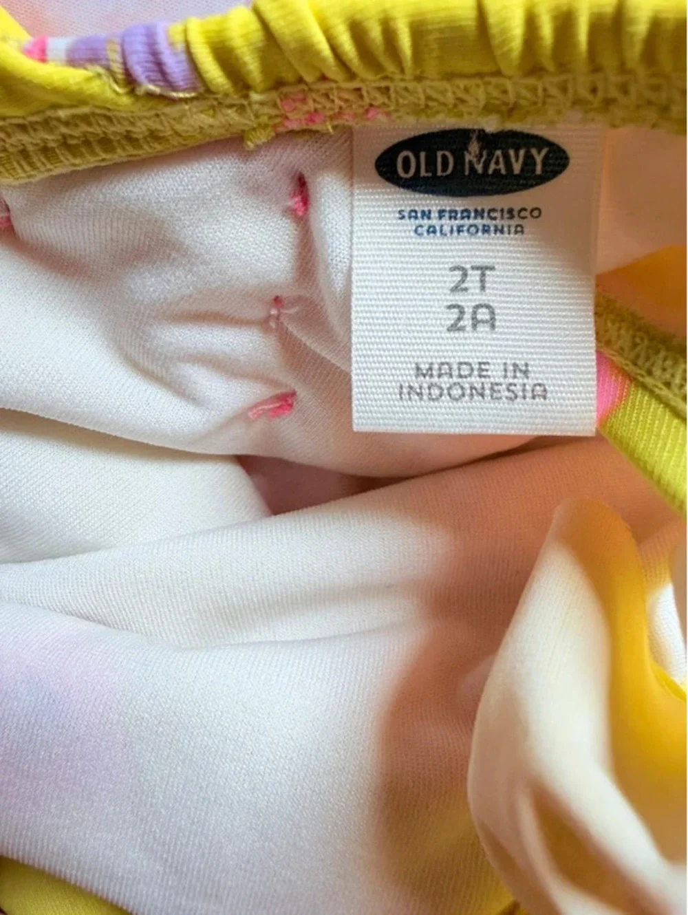 Old Navy yellow floral